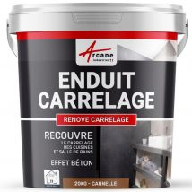 Arcane Industries - Enduit carrelage pour Mur et Sol - RENOVE CARRELAGE - 20 kg (environ 13 m²) - Cannelle - ARCANE INDUSTRIES