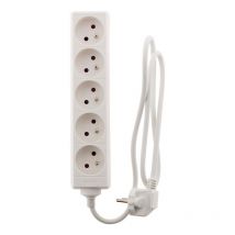 Bloc 5 prises 16A 2P+T Blanc - Zenitech