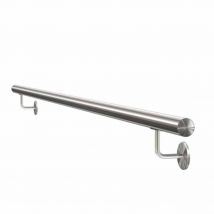 Inox Design - MAIN-COURANTE INOX A 2 SUPPORTS PRÊT-Â-POSER 120