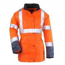 Parka Haute Visibilité Femme Coverguard Airport Bicolore Orange / Bleu L