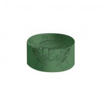 Tecplast - Housse salon de jardin pvc ronde 184 x 120 cm avec oeillets couleur Verte