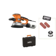 Aeg - Pack AEG Ponceuse excentrique 150mm 440 W EX 150 ED SET - 25 abrasifs un plateau de ponçage et une jupe offerts