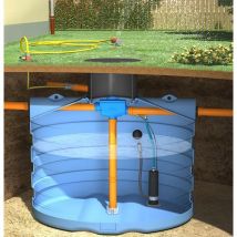 Ds Plastics - Kit Complet Cuve De 5000l À Enterrer Pour La Récupération Et L'utilisation D'eau De Pluie Pour Le Jardin