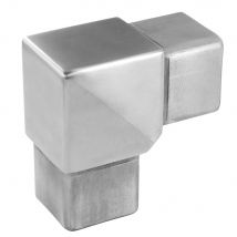 Inox Design - Raccord Angle 90° pour tube carré de 40 x 40 x 2mm en inox brossé 4
