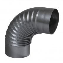 Ten - Coude plissé à 90° aluminié 139 mm - TEN - 372139