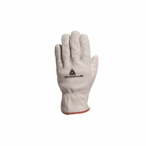 Delta Plus - Gant cuir pleine fleur de bovin coupe US Blanc - 1 paire (8 ou 10) 8 - DELTAPLUS