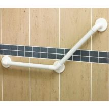 Akw - Barre d'appui Eco 135° 45 x 45 cm - 2 x 45 cm - Blanc