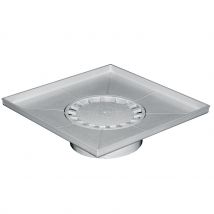 First Plast - Receveur PVC siphonné sortie Ø90-100-110 FIRST 400x400-Gris