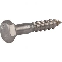 Tirefond - Viswood - Tête hexagonale - Inox A2 - 10 x 70 mm - Sachet de 15