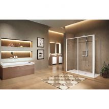 Novellini - Porte de douche 2 vantaux dont 1 coulissant Lunes 2.0 2P