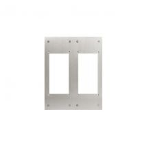Plaque de finition Aiphone - pour 2 platines de rue GF2F - Inox