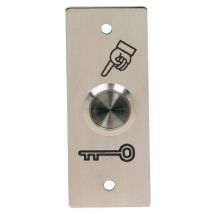 Bouton poussoir de sortie Aiphone - Double sécurités - Inox
