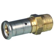 Henco - Raccord droit mâle laiton multicouche à sertir th ou be ø20x2.0-3/4