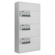 Siemens - Tableau 3 rangées pré-équipé 3 inter. diff. 40A + 12 disjoncteurs
