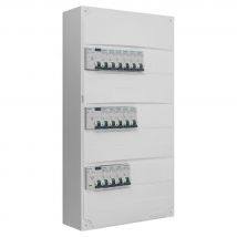 Siemens - Tableau 3 rangées pré-équipé 3 inter. diff. 40A + 15 disjoncteurs