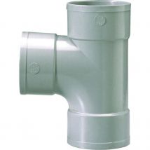 Raccord PVC gris en T - Femelle - Ø 50 mm - Triple emboîtage - Girpi