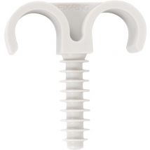 Ing Fixation - Collier cheville plastique blanc double - Tube Ø 22 mm - Vendu par 100 - Fix-Ring - ING Fixation