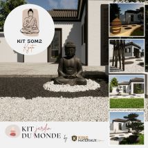 King Materiaux - Kit décoration jardin Kyoto 50m2