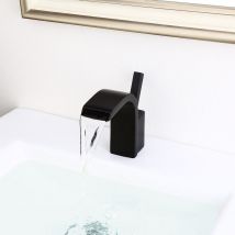 Kroos - Robinet lavabo mitigeur contemporain en laiton massif Noir
