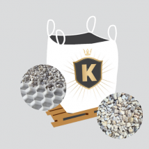 King Materiaux - Kit Graviers blanc + dalles stabilisatrices = 1 Big Bag gravillons 6/14 1