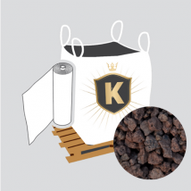 King Materiaux - Kit Pouzzolane + géotextile = 1 Big Bag Pouzzolane 12/20 1M3 [environ 20m2 sur 5cm d'épaisseur] + 1 géotextile 25m2