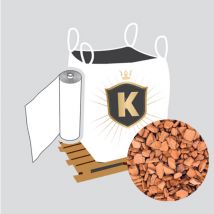 King Materiaux - Kit Graviers orange + géotextile = 1 Big Bag gravier brique Taronja 14/20 1.5T [environ 20m2 sur 5cm d'épaisseur] + 1 géotextile 25m2