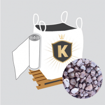 King Materiaux - Kit Galets rouge + géotextile = 1 Big Bag galet rouge de marbre 25/40 1.5T [environ 20m2 sur 5cm d'épaisseur] + 1 géotextile 25m2