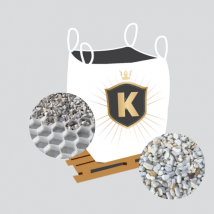 King Materiaux - Kit Graviers blanc + dalles stabilisatrices = 1 Big Bag gravier Cristal 8/12 1