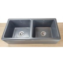 Sarreguemines - Evier Timbre D'office Belfast 2 cuves anthracite