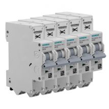 Siemens - Lot de 5 disjoncteurs Auto P+N 2A