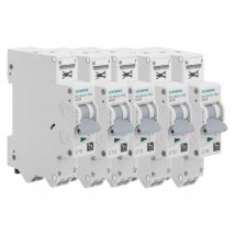 Siemens - Lot de 5 disjoncteurs Auto P+N 10A