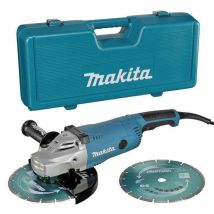Makita - Meuleuse Ø230mm 2200W avec 2 disques diamant dans coffret - MAKITA GA9020RFK3