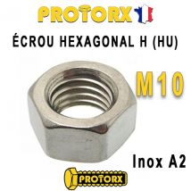 Protorx - ÉCROU HEXAGONAL H (HU) : M10 x 5pcs | Acier Inoxydable A2 (Diam. Intérieur : 10mm | Diam. Extérieur : 17mm) Bricolage-Réparation Norme 