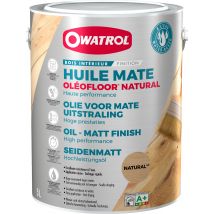 Huile de protection mate bois intérieur Owatrol OLEOFLOOR NATURAL Incolore (owp11) 5 litres