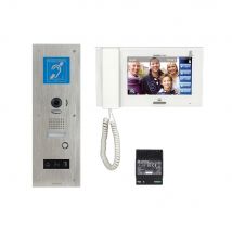 Aiphone - Kit vidéo accessibilité avec platine inox encastrée
