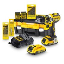 Dewalt - Perceuse Visseuse Compact DEWALT 18V 2.0Ah Li-Ion XR + Accessoires et coffret TSTAK - DCK790D2T