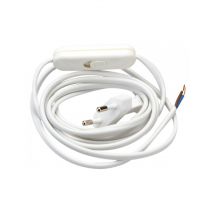Girard Sudron - Cordon électrique pré-équipé blanc 2 mêtres
