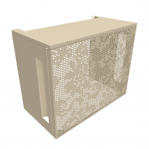 Atole - Cache climatiseur ATOLE en Aluminium Thermolaqué - Taille 2 : H. 113 x L. 110 x P. 64 cm - Crème