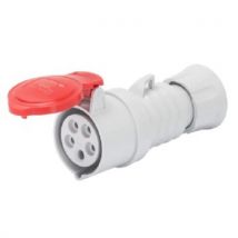 Gewiss - PRISE MOBILE DROITE HP - IP44/IP54 - 3P+T 32A 380-415V 50/60HZ - ROUGE - 6H - CÂBLAGE RAPIDE - GW62019FH - GEWISS