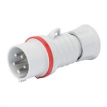 Gewiss - FICHE MOBILE DROITE HP - IP44/IP54 - 3P+N+T 32A 380-415V 50/60HZ - ROUGE - 6H - CÂBLAGE RAPIDE - GW60020FH - GEWISS