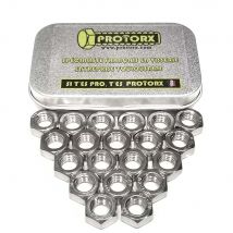 Protorx - Ecrou Hexagonal M8 : Boite 20 Pcs en Acier Inoxydable | HU - DIN934 - Inox A2 | (Diam.int = 5mm x Diam.ext = 13mm)