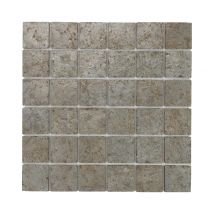 U-tile - Mosaïque en pierre naturelle 30 x 30 xm - carreau 5 x 5 cm cuivre