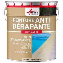 Arcane Industries - Peinture antidérapante pour sol extérieur - SOLTHANE RD Ivoire Claire - RAL 1015 - 30 kgARCANE INDUSTRIES