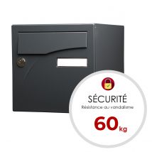 Renz - Boîte aux lettres type Préface simple face gris 7016