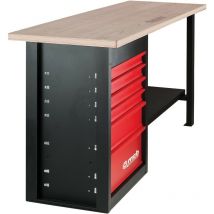 Etabli 6 tiroirs Mondelin usage professionnel sans plaque inox