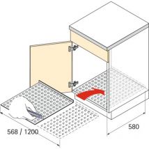 Hettich - TAPIS WATERPROOF L1200 X P580
