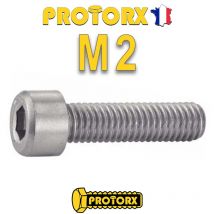 Protorx - Vis à Métaux Tête Cylindrique Six Pans Creux : (M2 x 20mm) x 10pcs | VM CHC - BTR | Acier Inoxydable A2 | Usage Exterieur-Intérieur | Norme 