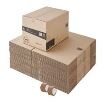Pack And Move - Lot de 30 boites cartons à hauteur variable - 110L