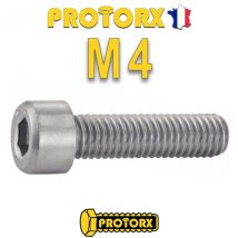 Protorx - Vis à Métaux Tête Cylindrique Six Pans Creux : (M4 x 12mm) x 40pcs | VM CHC - BTR | Acier Inoxydable A2 | Usage Exterieur-Intérieur | Norme 