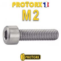 Protorx - Vis à Métaux Tête Cylindrique Six Pans Creux : (M2 x 12mm) x 50pcs | VM CHC - BTR | Acier Inoxydable A2 | Usage Exterieur-Intérieur | Norme 